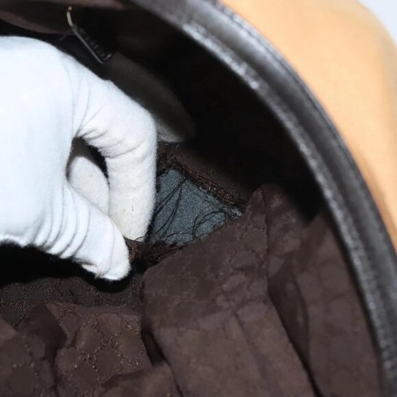 GUCCI Web Sherry Line Shoulder Bag Canvas Beige Gold 001 4288 Auth - Picture 10 of 16